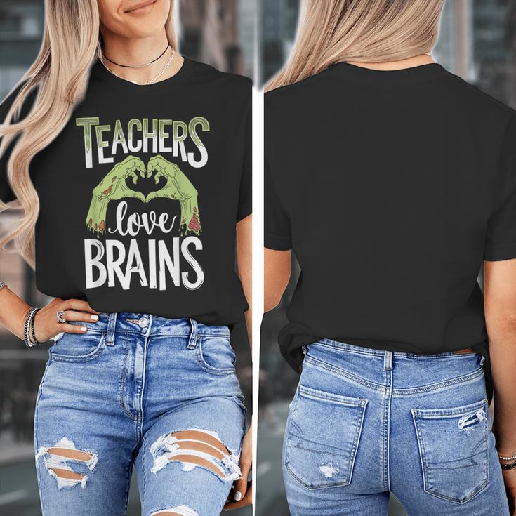 Teachers Love Zombie Teacher Halloween Fun Women's T-Shirt, funny design