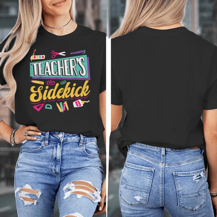 Teacher's Sidekick Teacher Assisting Teaching Assistant Women's T-Shirt, funny design Teacher's Sidekick Teacher Assisting Teaching Assistant Women's T-Shirt, funny design