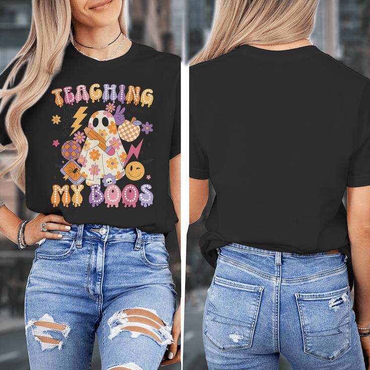 Teaching My Boos Ghost Halloween Costumes Teacher Men Women Women's T-Shirt, funny design Teaching My Boos Ghost Halloween Costumes Teacher Men Women Women's T-Shirt, funny design