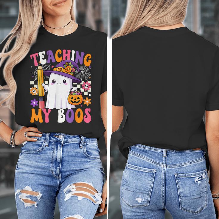 Teaching My Boos Ghost Teacher Cute Pencil Halloween Teacher Women's T-Shirt, funny design Teaching My Boos Ghost Teacher Cute Pencil Halloween Teacher Women's T-Shirt, funny design