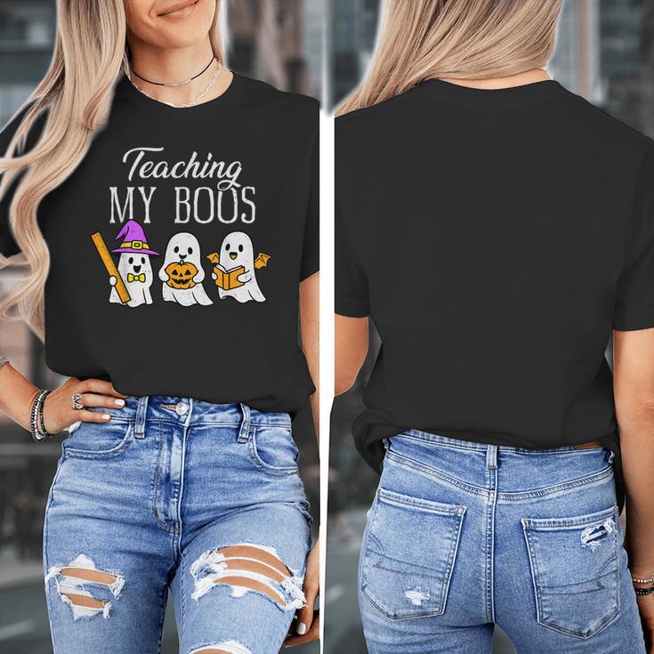 Teaching My Boos Ghost Teacher Halloween Spooky Educator Women's T-Shirt, funny design Teaching My Boos Ghost Teacher Halloween Spooky Educator Women's T-Shirt, funny design