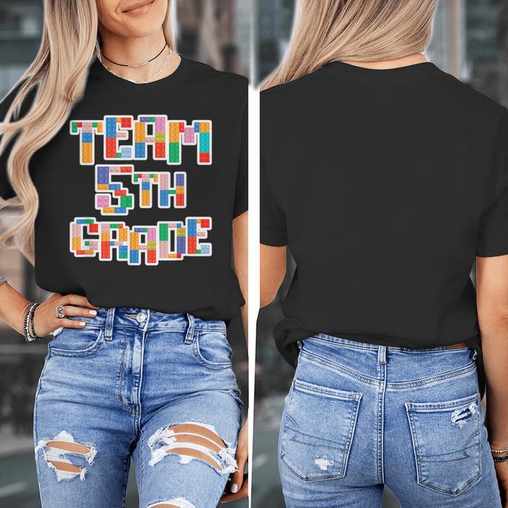 Team 5th Grade Building Blocks Bricks Theme Teacher Team For Men Women Kids Women's T-Shirt, funny design Team 5th Grade Building Blocks Bricks Theme Teacher Team For Men Women Kids Women's T-Shirt, funny design