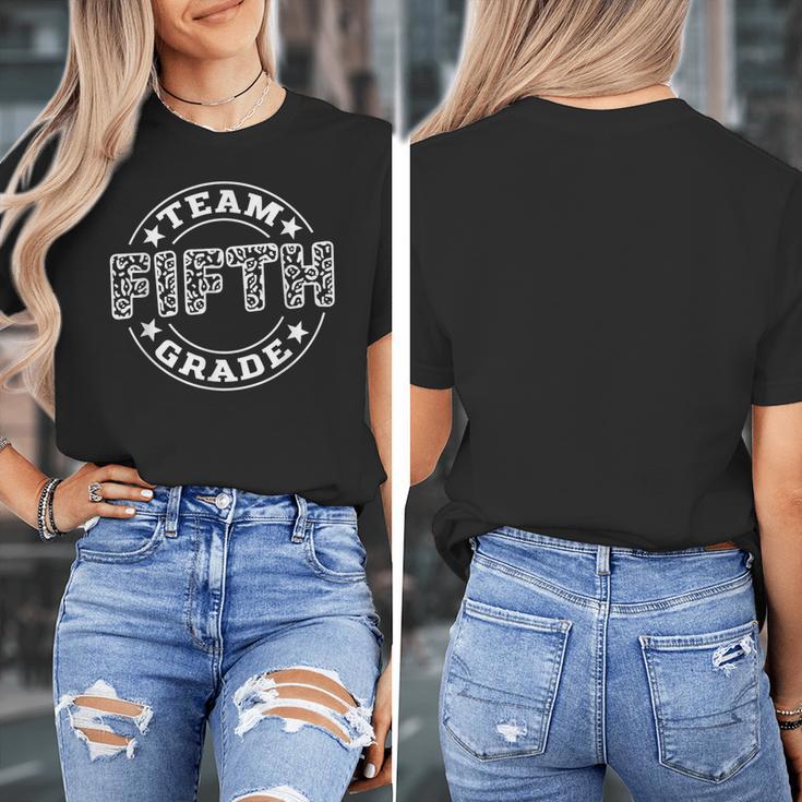 Team Fifth Grade Teacher Student Squad Team 5th Grade School Women's T-Shirt, funny design