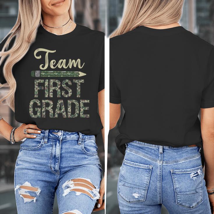 Team First Grade Camo 1st Grade Teacher Camouflage Women's T-Shirt, First Grade Teacher Gifts, funny design Team First Grade Camo 1st Grade Teacher Camouflage Women's T-Shirt, First Grade Teacher Gifts, funny design