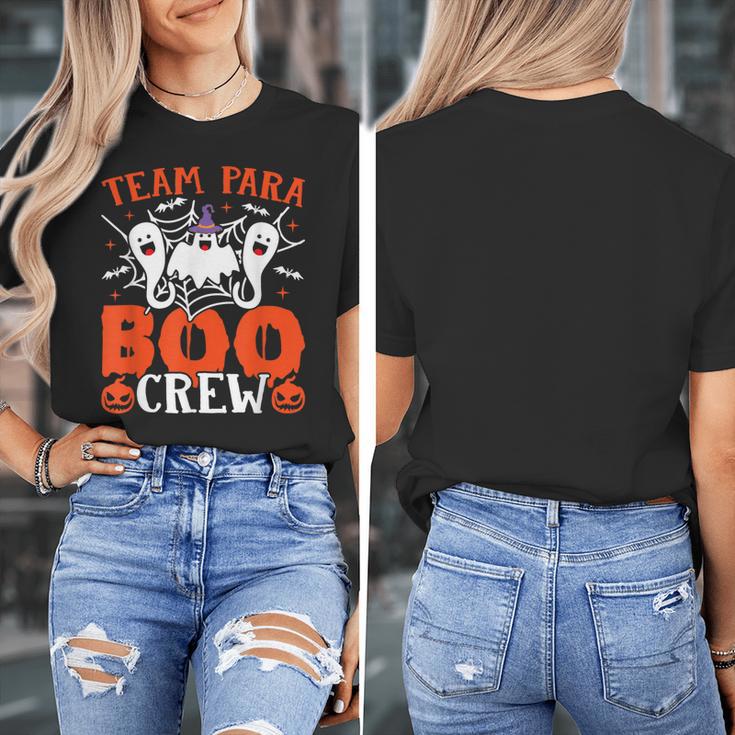 Team Para Boo Crew Halloween Ghost Paraprofessional Teacher Women's T-Shirt, funny design