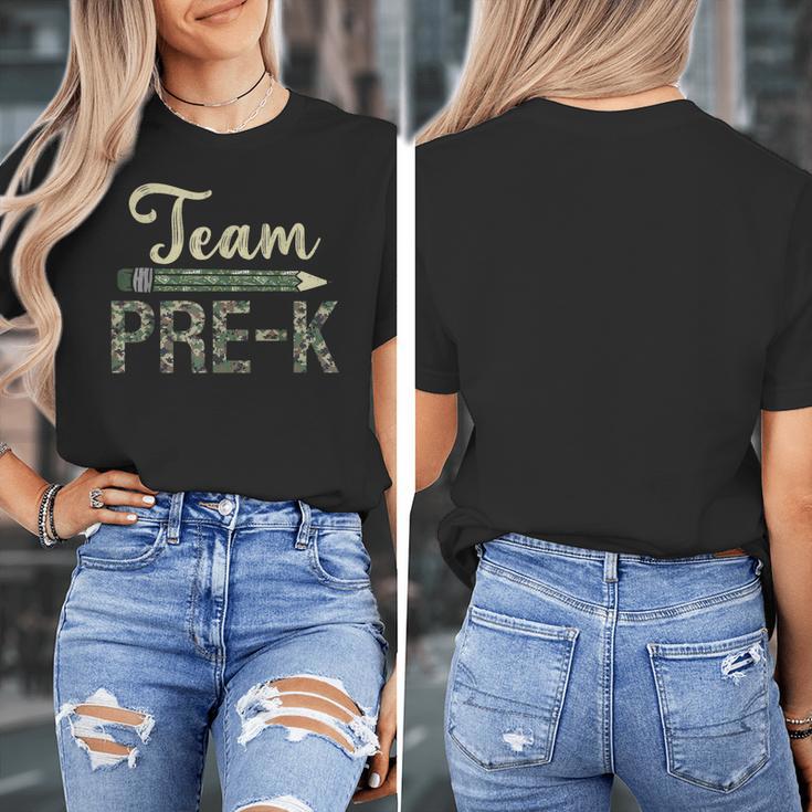Team Pre-K Camo Pre-K Teacher Camouflage Women's T-Shirt, funny design Team Pre-K Camo Pre-K Teacher Camouflage Women's T-Shirt, funny design