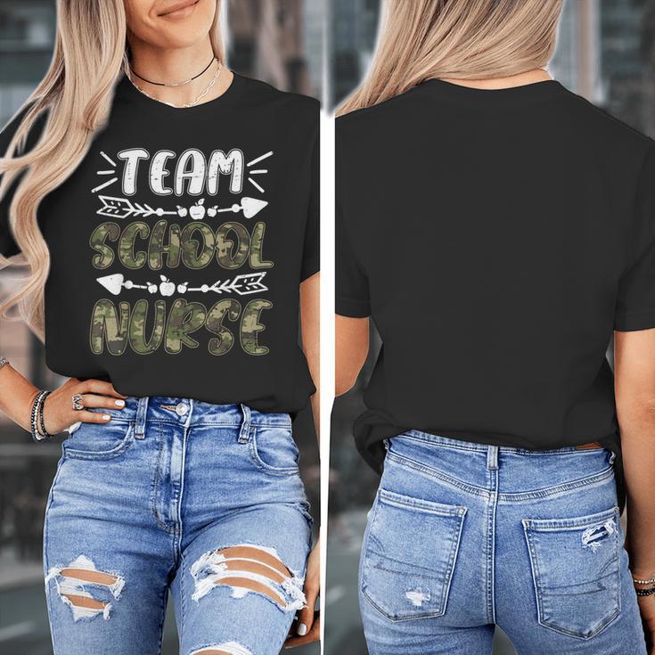 Team School Nurse Camo Teacher Student Back To School For Men Women Women's T-Shirt, funny design Team School Nurse Camo Teacher Student Back To School For Men Women Women's T-Shirt, funny design