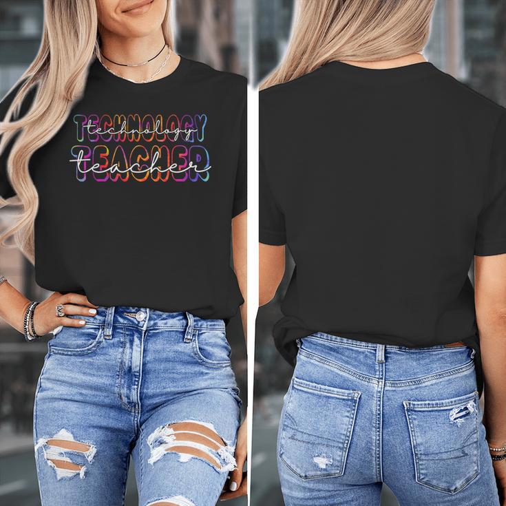 Technology Teacher Student First Day Back To School Tie Dye For Men Women Girls Kids Women's T-Shirt, funny design Technology Teacher Student First Day Back To School Tie Dye For Men Women Girls Kids Women's T-Shirt, funny design