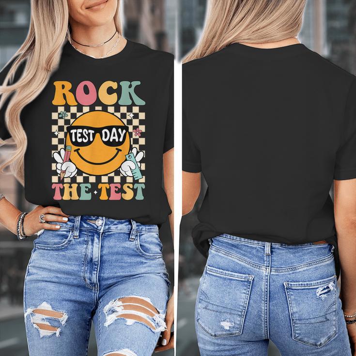 Test Day Rock The Test Teacher Testing Day You Got This Women's T-Shirt, funny design Test Day Rock The Test Teacher Testing Day You Got This Women's T-Shirt, funny design