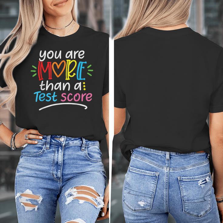Test Day Teacher Shirt You Are More Than a Test Score Women Women's T-Shirt, funny design