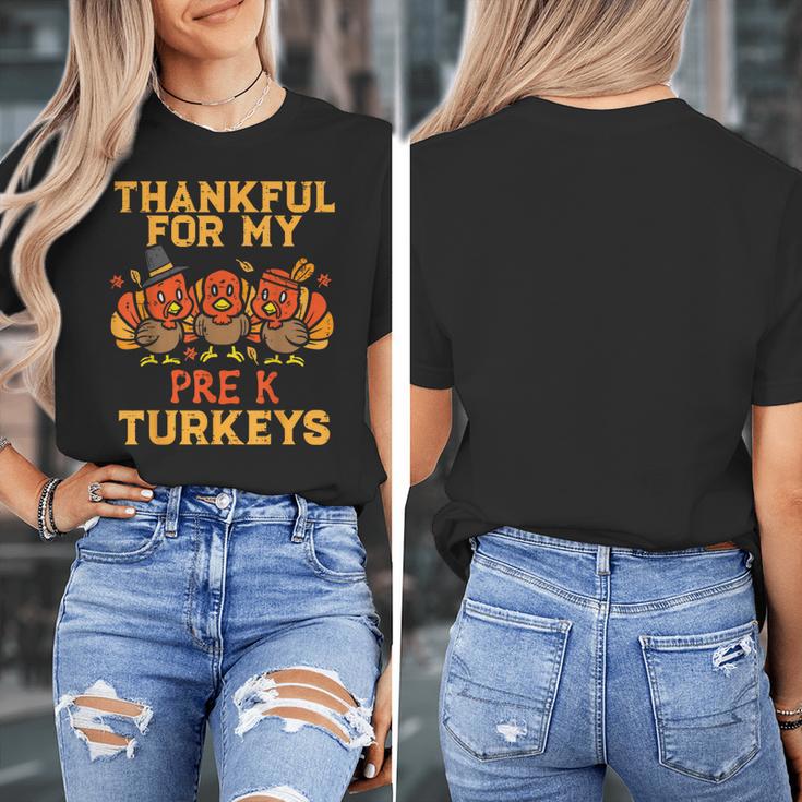 Thankful For My Pre K Turkeys Teacher Thanksgiving Men Women Women's T-Shirt, funny design Thankful For My Pre K Turkeys Teacher Thanksgiving Men Women Women's T-Shirt, funny design