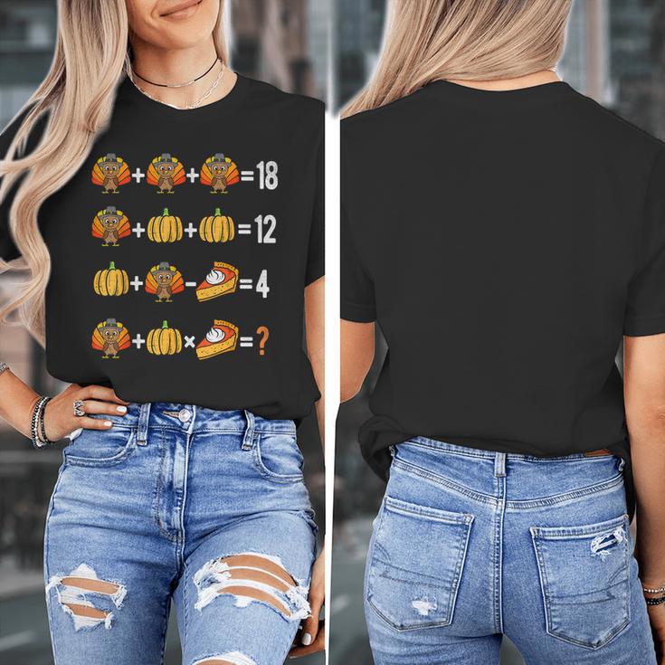 Thanksgiving Order Of Operations Thanksgiving Math Teacher Women's T-Shirt, funny design