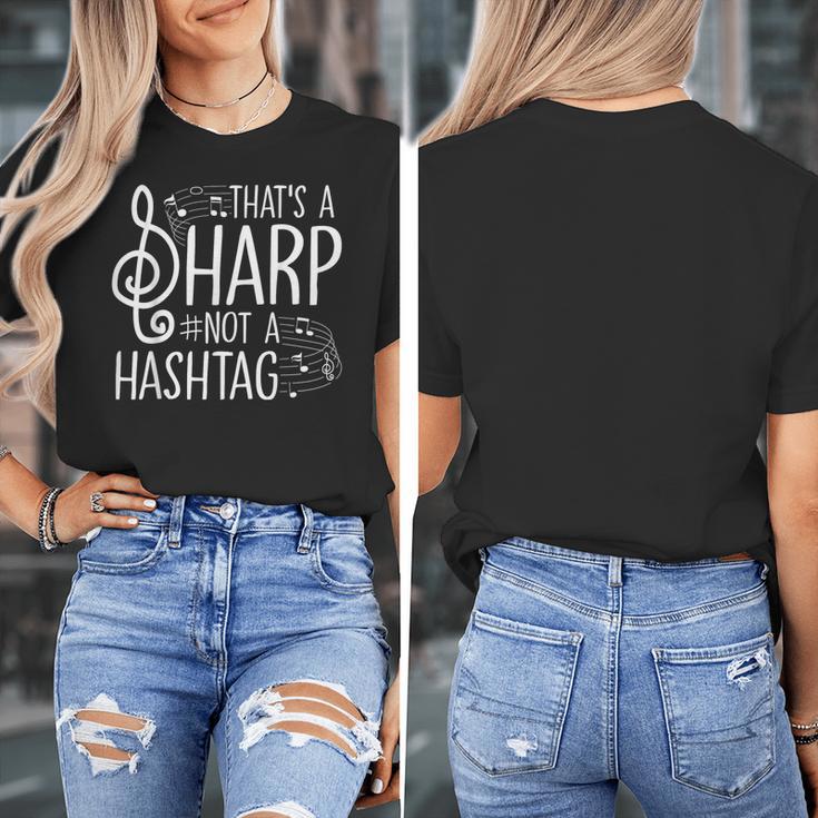 That's a Sharp Not a Hashtag Music Teacher Musicians Women's T-Shirt, funny design That's a Sharp Not a Hashtag Music Teacher Musicians Women's T-Shirt, funny design