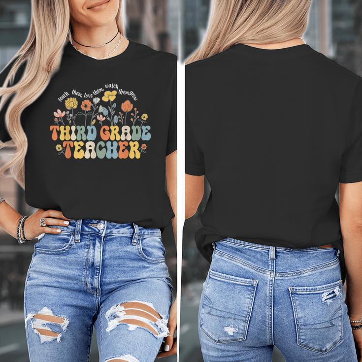 Third 3rd Grade Teacher Appreciation Teaching Wildflowers Women's T-Shirt, funny design Third 3rd Grade Teacher Appreciation Teaching Wildflowers Women's T-Shirt, funny design