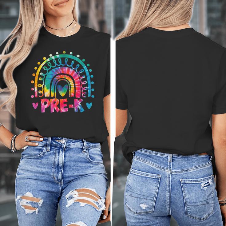 Tie Dye Prek Teacher Rainbow Preschool Back To School Girl Women's T-Shirt, funny design Tie Dye Prek Teacher Rainbow Preschool Back To School Girl Women's T-Shirt, funny design