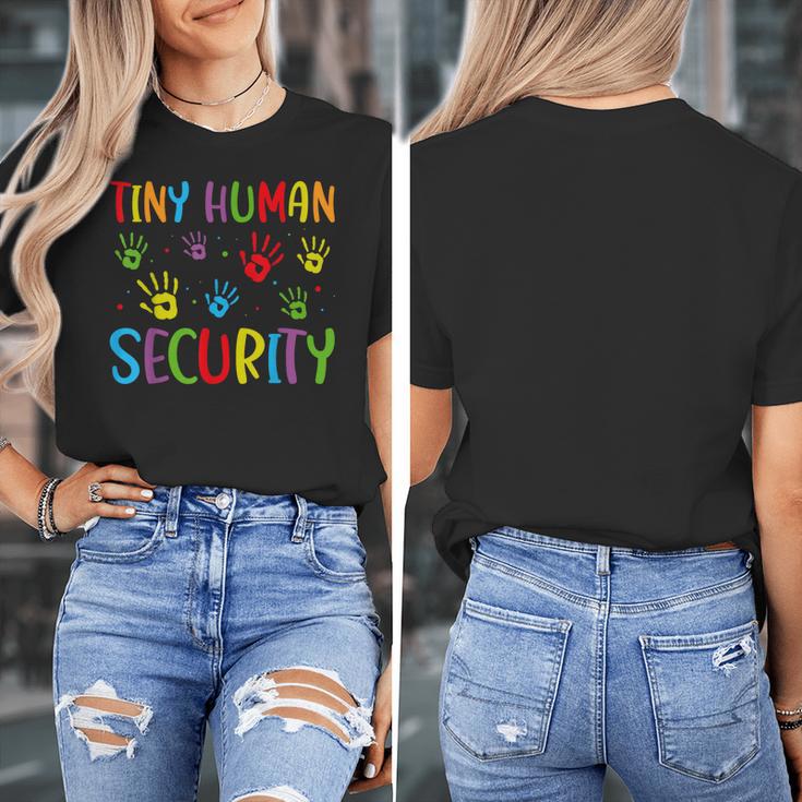 Tiny Human Security Preschool Childcare Teacher Babysitters Women's T-Shirt, funny design Tiny Human Security Preschool Childcare Teacher Babysitters Women's T-Shirt, funny design