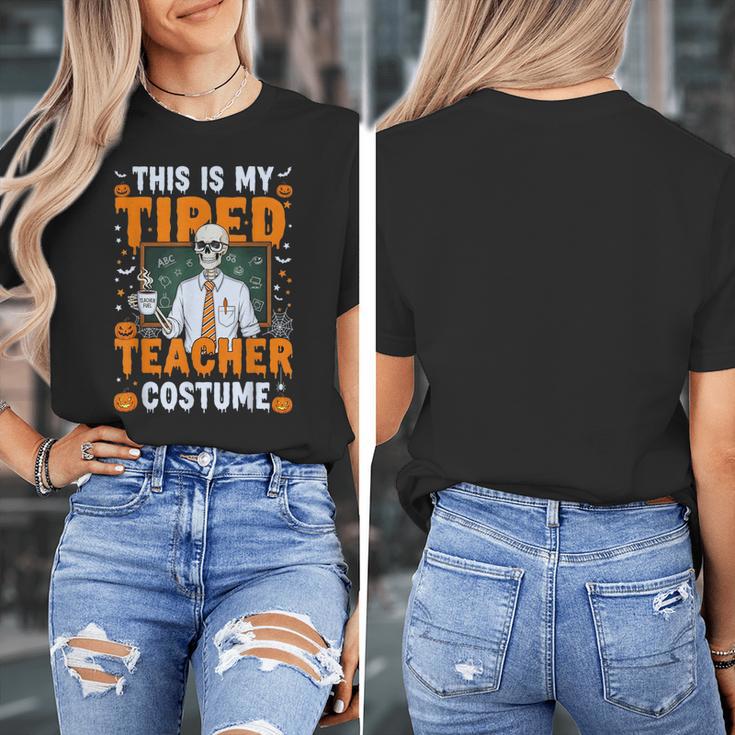 This Is My Tired Teacher Costume Halloween Costumes Women's T-Shirt, funny design