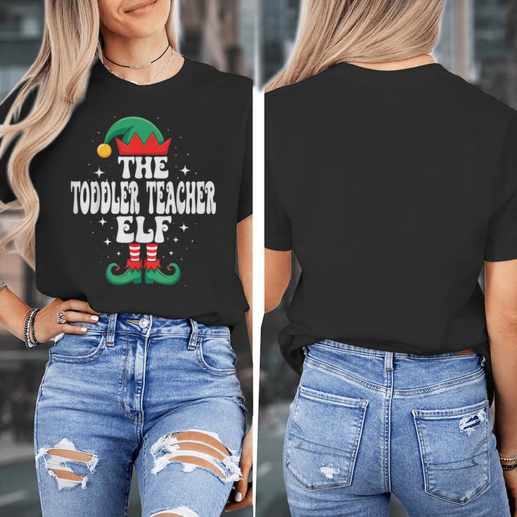 The Toddler Teacher Elf Christmas Matching Family Women's T-Shirt, funny design The Toddler Teacher Elf Christmas Matching Family Women's T-Shirt, funny design