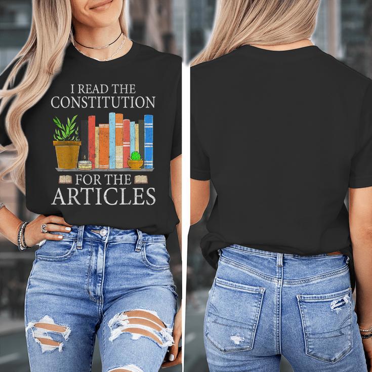History Teacher I Read The Constitution For The Articles For Men Women Women's T-Shirt, History Teacher Gifts, funny design History Teacher I Read The Constitution For The Articles For Men Women Women's T-Shirt, History Teacher Gifts, funny design