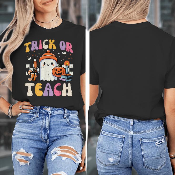 Trick Or Teach Ghost Teacher School Halloween Men Women Women's T-Shirt, funny design