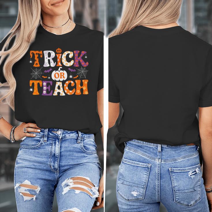 Trick Or Teach Teacher Halloween Costume Men Women Women's T-Shirt, funny design