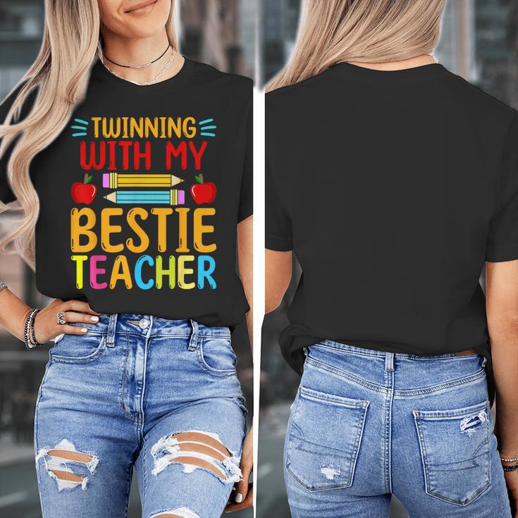 Twinning With My Bestie Teacher Boy Spirit Week Twin Day Women's T-Shirt, funny design Twinning With My Bestie Teacher Boy Spirit Week Twin Day Women's T-Shirt, funny design