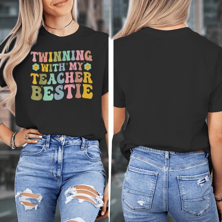 Twinning With My Teacher Bestie Twin Day Matching Teachers For Men Women Girls Kids Women's T-Shirt, funny design Twinning With My Teacher Bestie Twin Day Matching Teachers For Men Women Girls Kids Women's T-Shirt, funny design
