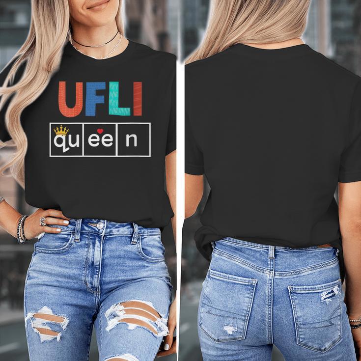 UFLI Queen Science Of Reading Literacy Teacher Appreciation Women's T-Shirt, Science Teacher Gifts, funny design