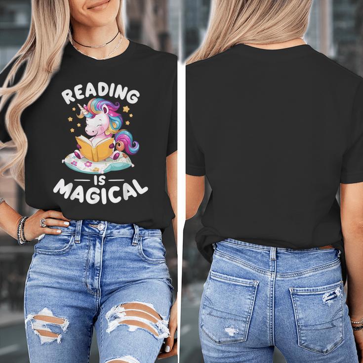 Unicorn Teacher Reading Is Magical Book Women's T-Shirt, funny design Unicorn Teacher Reading Is Magical Book Women's T-Shirt, funny design