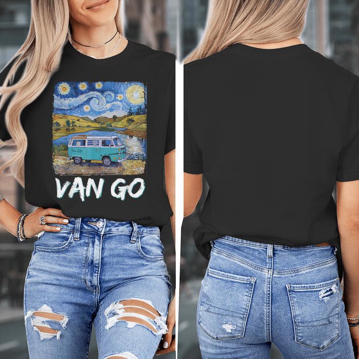 Van Go Retro Vanlife Art Teacher Women's T-Shirt, funny design