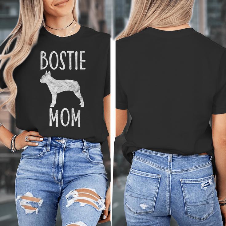 Vintage Boston Terrier Mom Dog Owner Bostie Mother Women's T-Shirt, Couple Gifts, Mom Gifts, Boston Terrier Mom Gifts, funny design