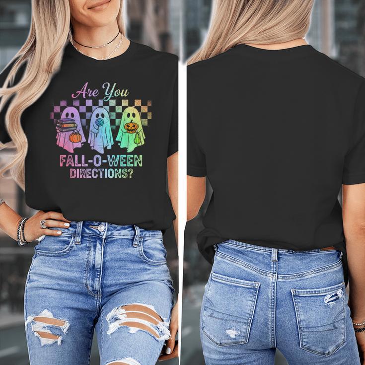 Vintage Are You Fall O Ween Directions Teacher Halloween Women's T-Shirt, funny design