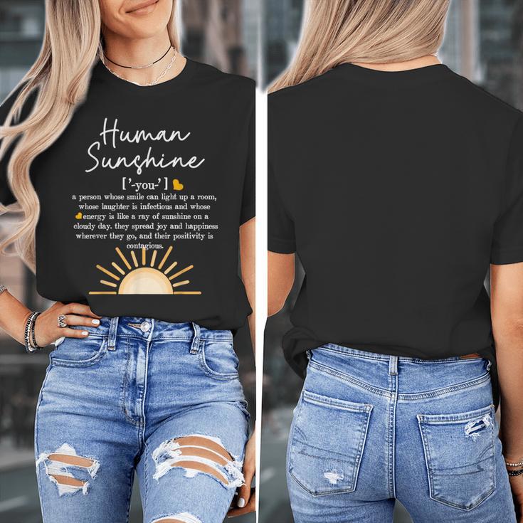 Vintage Human Sunshine Definition Teachers Mom Boss Women Women's T-Shirt, Couple Gifts, funny design