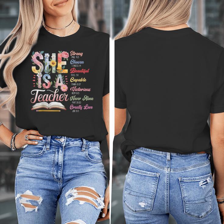 Women Bible Verse Christian Teacher God Says Back To School Women's T-Shirt, funny design Women Bible Verse Christian Teacher God Says Back To School Women's T-Shirt, funny design