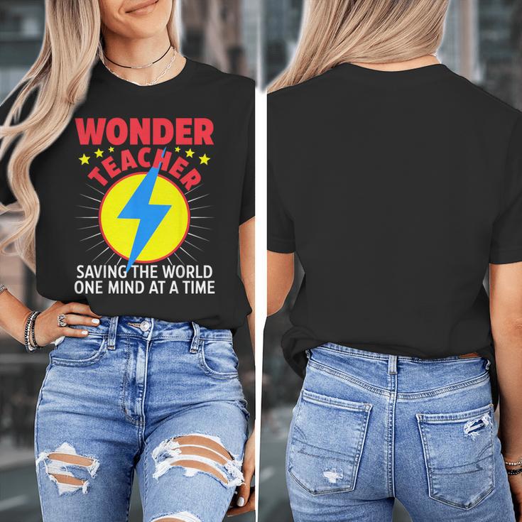 Wonder Teacher Costume Shirt Teacher Halloween Costume Men Women Women's T-Shirt, funny design
