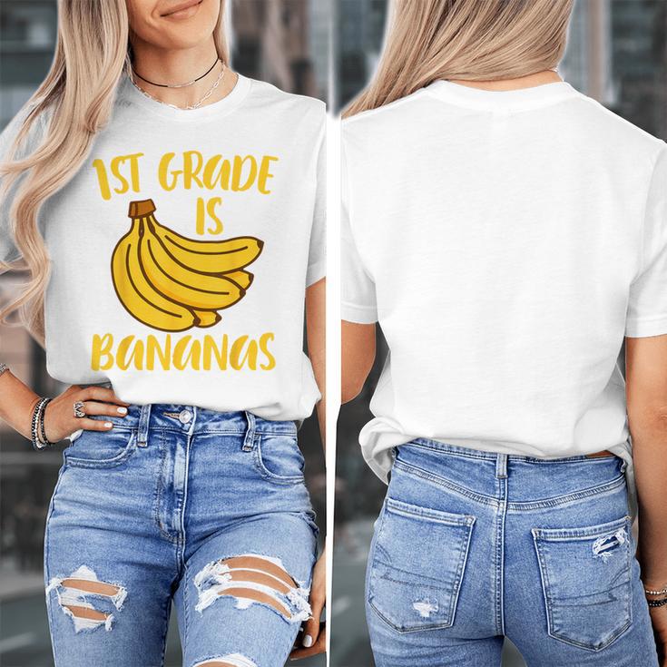 1st Grade Is Bananas Teacher Teaching Back To School Women's T-Shirt, funny design