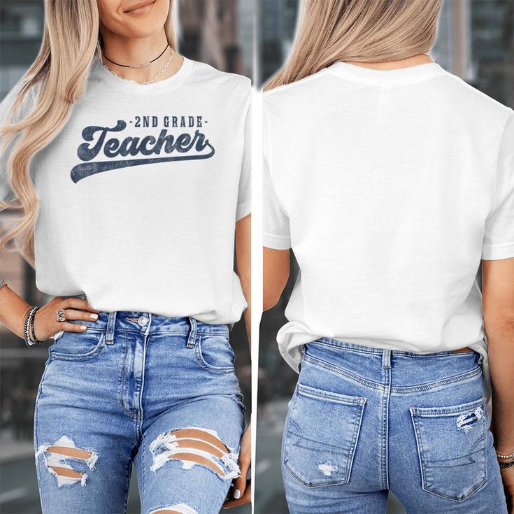 2nd Grade Teacher Cute Vintage Graphic Second Grade Teacher Men Women Women's T-Shirt, 2nd Grade Teacher Gifts, funny design