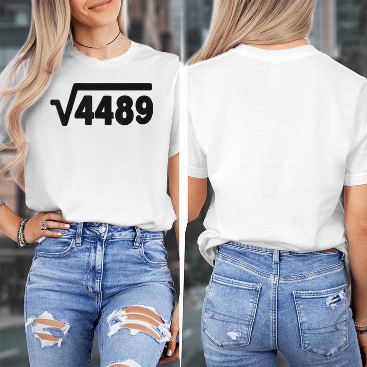 67 Meme Square Root 4489 Six Seven Slang Math Teacher Women's T-Shirt, funny design