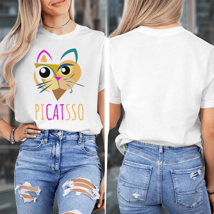 Abstract Cat Art Picatsso Shirt For Art Teachers Women's T-Shirt, funny design Abstract Cat Art Picatsso Shirt For Art Teachers Women's T-Shirt, funny design