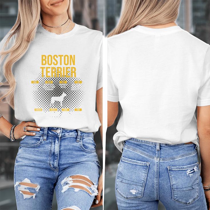 Anatomy Of Boston Terrier Dog Lover Women's T-Shirt, funny design