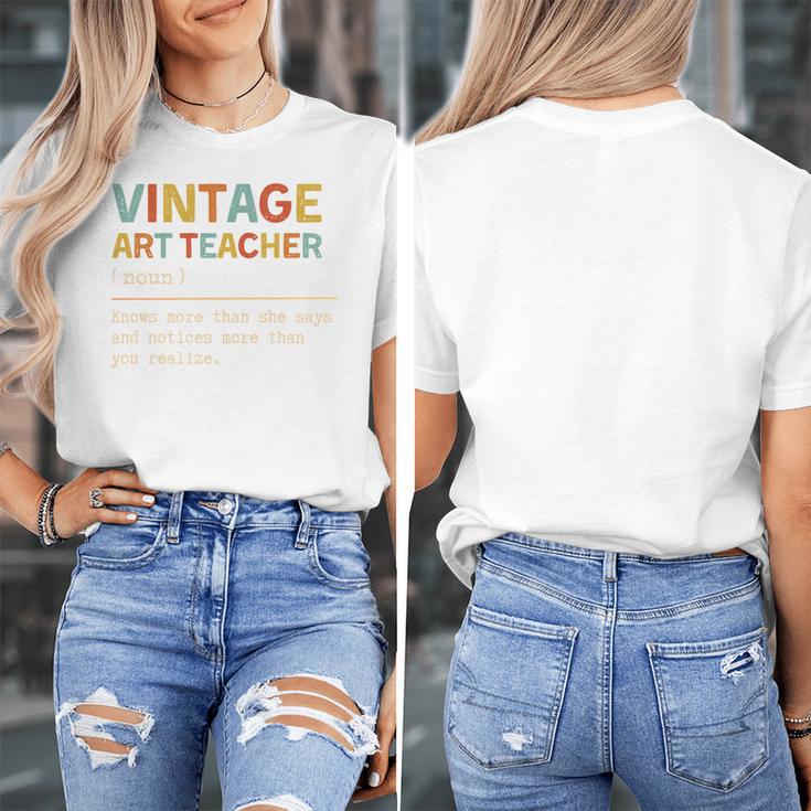 Art Teacher Definition Back To School First Day Women's T-Shirt, funny design