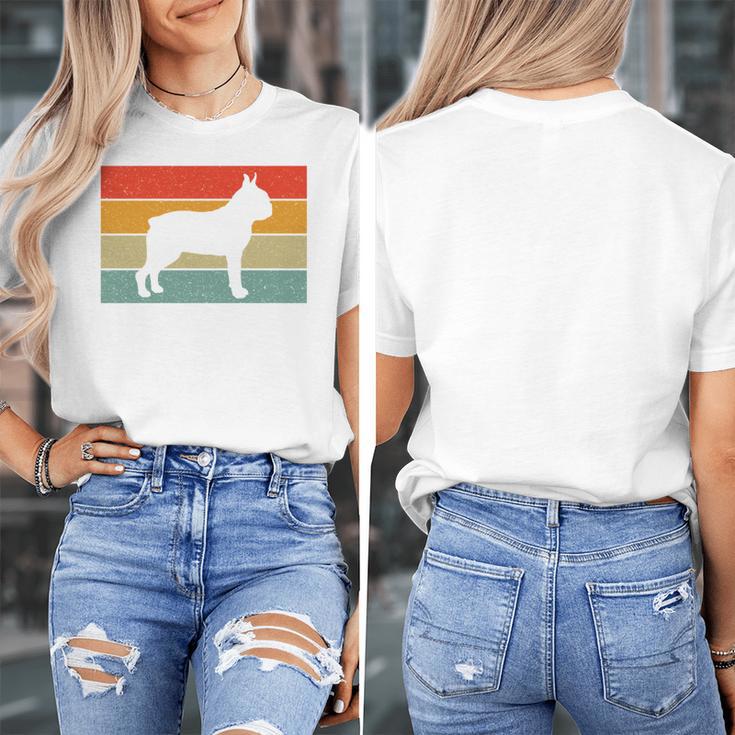 Boston Terrier Dog Lover Retro Vintage Cool For Dog Owner Women's T-Shirt, funny design