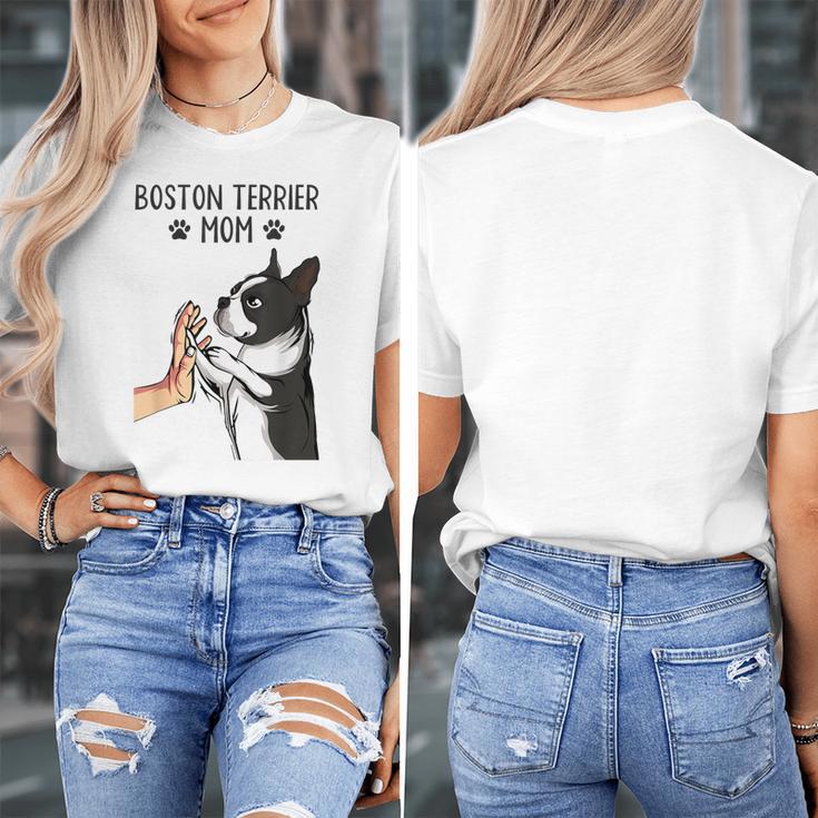 Boston Terrier Mom Dogs Mum Woman Women's T-Shirt, Couple Gifts, Mom Gifts, Boston Terrier Mom Gifts, funny design