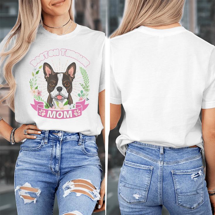 Boston Terrier Mom Mother's Day Women's T-Shirt, Couple Gifts, Mom Gifts, Boston Terrier Mom Gifts, funny design