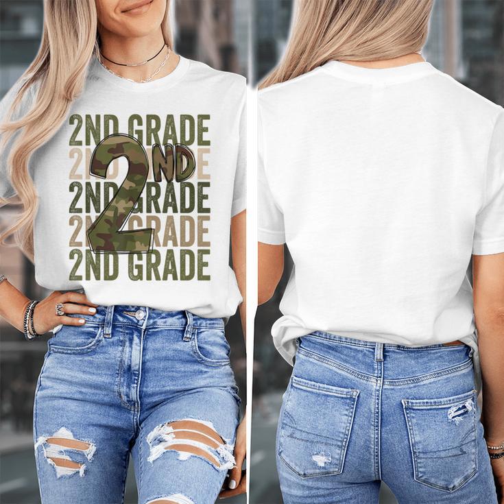 Camo Team 2nd Grade Squad Back To School Teacher Kids Boys Women's T-Shirt, 2nd Grade Teacher Gifts, funny design