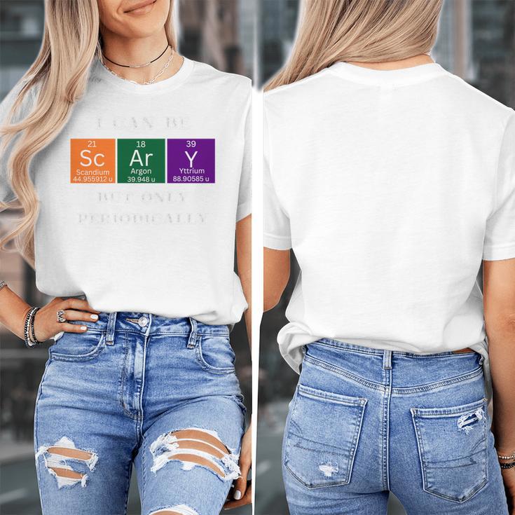 Chemisty Science Teacher Periodic Table Halloween Women's T-Shirt, Science Teacher Gifts, funny design