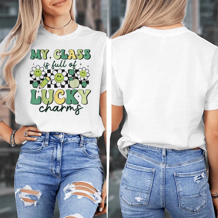 My Class Is Full Of Lucky Charms St Patricks Day Teacher Women's T-Shirt, funny design