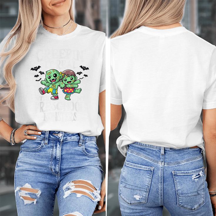Creepin It Real Monster School Preschool Teacher Halloween Women's T-Shirt, funny design Creepin It Real Monster School Preschool Teacher Halloween Women's T-Shirt, funny design