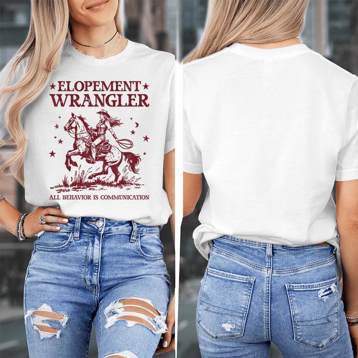 Elopement Wrangler Teacher ABA Behavior Support Cowboy Women's T-Shirt, funny design