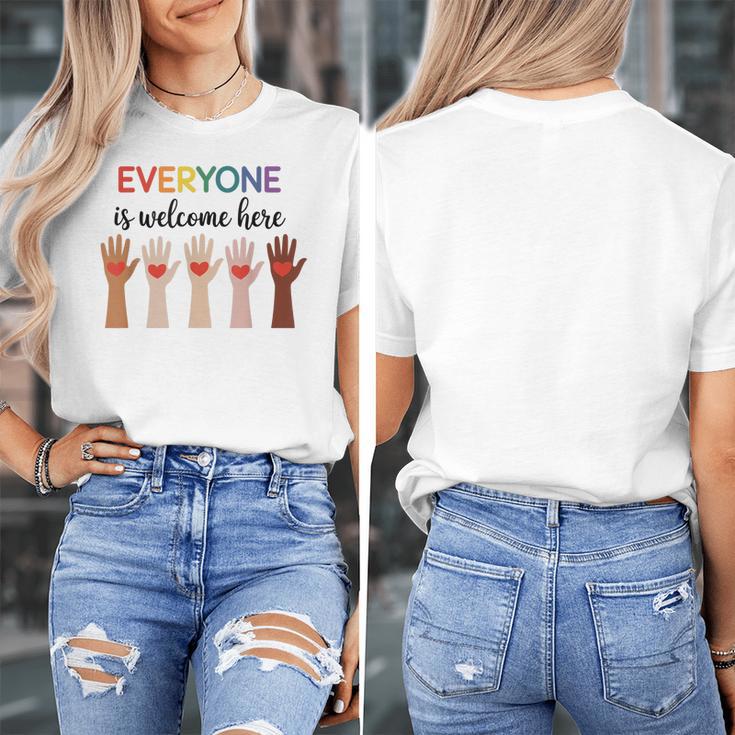 Everyone Is Welcome Here Idaho Teacher Women's T-Shirt, funny design Everyone Is Welcome Here Idaho Teacher Women's T-Shirt, funny design